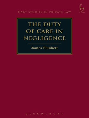 cover image of The Duty of Care in Negligence